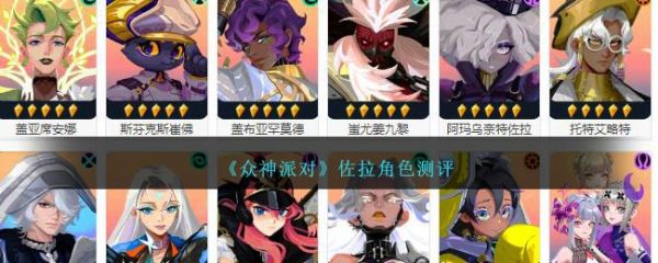 众神派对佐拉厉害吗 众神派对佐拉角色测评